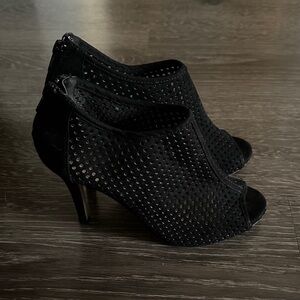 Madden Girl Black Peep-Toe Heels